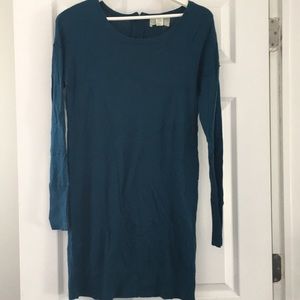 Teal sweater dress